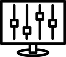 icone della linea di analisi vettore