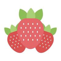 un'icona di design unica di fragole vettore