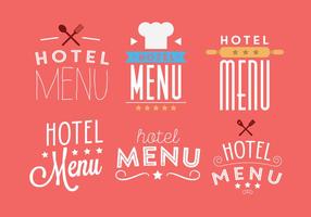 Vector Set di Menu Hotel