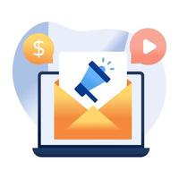 icona del design modificabile dell'email marketing vettore