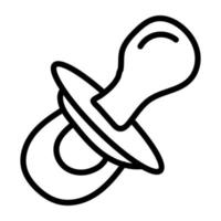 icona del manichino di gomma del bambino, disegno vettoriale del ciuccio