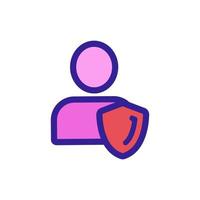 proteggere il vettore icona account. illustrazione del simbolo del contorno isolato