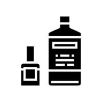 illustrazione vettoriale dell'icona del glifo delle bottiglie di rimozione dello smalto per unghie