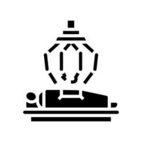 illustrazione vettoriale dell'icona del glifo di chirurgia robotica
