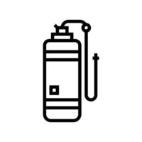 illustrazione vettoriale dell'icona della linea della bombola del gas per anestesia