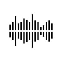 illustrazione vettoriale dell'icona della linea di rumore di frequenza