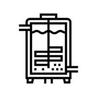 illustrazione vettoriale dell'icona della linea di produzione farmaceutica di fermentazione
