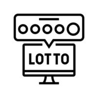 illustrazione vettoriale dell'icona della linea del lotto tv