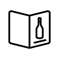 vettore icona della lista dei vini. illustrazione del simbolo del contorno isolato