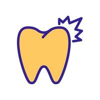 vettore icona mal di denti. illustrazione del simbolo del contorno isolato