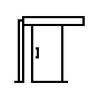 illustrazione vettoriale dell'icona della linea della porta scorrevole