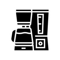 illustrazione vettoriale dell'icona del glifo della macchina da caffè domestica