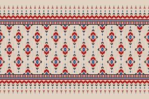 tappeto fantasia etnica art. modello senza cuciture ikat in tribale. stile americano, messicano. design per sfondo, carta da parati, illustrazione vettoriale, tessuto, abbigliamento, moquette, tessuto, batik, ricamo. vettore