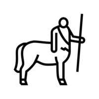 centauro antica grecia icona linea illustrazione vettoriale