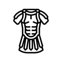 vestiti legionari antica roma linea icona illustrazione vettoriale