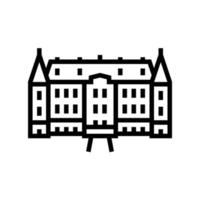 illustrazione vettoriale dell'icona della linea della casa del castello