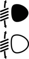 icona di controllo della gamma dei fari su sfondo bianco. segno del faro. simbolo di controllo della gamma dei fari. stile piatto. vettore