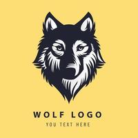 l'immagine del logo di una testa di lupo sembra selvaggia e feroce vettore
