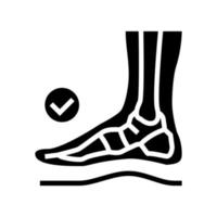 illustrazione vettoriale dell'icona del glifo con piedi ossei sani