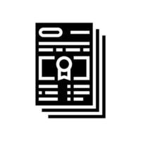 illustrazione vettoriale dell'icona del glifo di controllo speciale obbligatorio