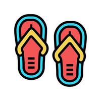 pantofole scarpe estive icona colore illustrazione vettoriale