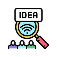 idea di crowdsoursing icona colore illustrazione vettoriale