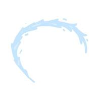 getto d'acqua. forma curva blu astratta. spruzzare e spruzzare liquido. illustrazione piatta vettore
