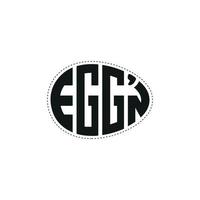 design del logo dell'uovo vettore