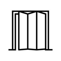 illustrazione vettoriale dell'icona della linea della porta a soffietto