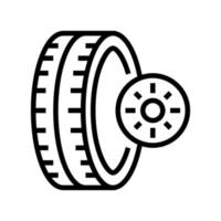 illustrazione vettoriale dell'icona della linea dei pneumatici della stagione estiva