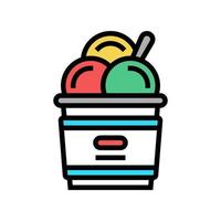 illustrazione vettoriale dell'icona del colore del gelato