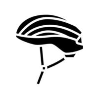 protezione del casco per l'illustrazione vettoriale dell'icona del glifo del ciclista