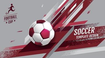 design del modello di layout di calcio, calcio, tono magenta viola, sfondo sportivo vettore