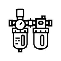 filtro dell'icona della linea del compressore d'aria illustrazione vettoriale