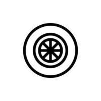 vettore icona pneumatico. illustrazione del simbolo del contorno isolato