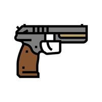 illustrazione vettoriale dell'icona del colore dell'arma della pistola