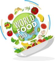 design banner per la giornata mondiale dell'alimentazione vettore