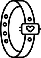 icona della linea del braccialetto vettore