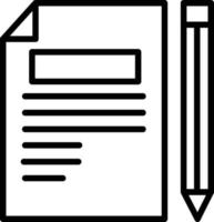 icona della riga del documento file vettore