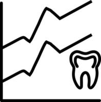 icona della linea delle statistiche vettore