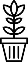 icona della linea della pianta vettore