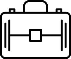 icona della linea della valigetta vettore