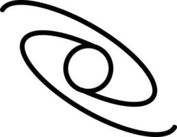 icona della linea del pianeta vettore