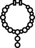 icona della linea della collana vettore