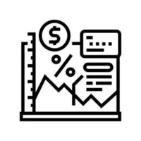 illustrazione vettoriale dell'icona della linea di lezione della scuola economica