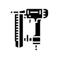 illustrazione vettoriale dell'icona del glifo dello strumento chiodatrice