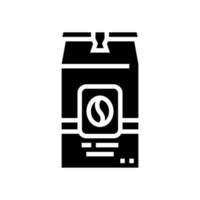 illustrazione vettoriale dell'icona del glifo della scatola del caffè