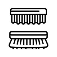 illustrazione vettoriale dell'icona della linea di cura della scarpa della spazzola