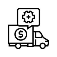 illustrazione vettoriale dell'icona della linea dei servizi logistici