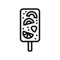 illustrazione vettoriale dell'icona della linea di gelato alla frutta